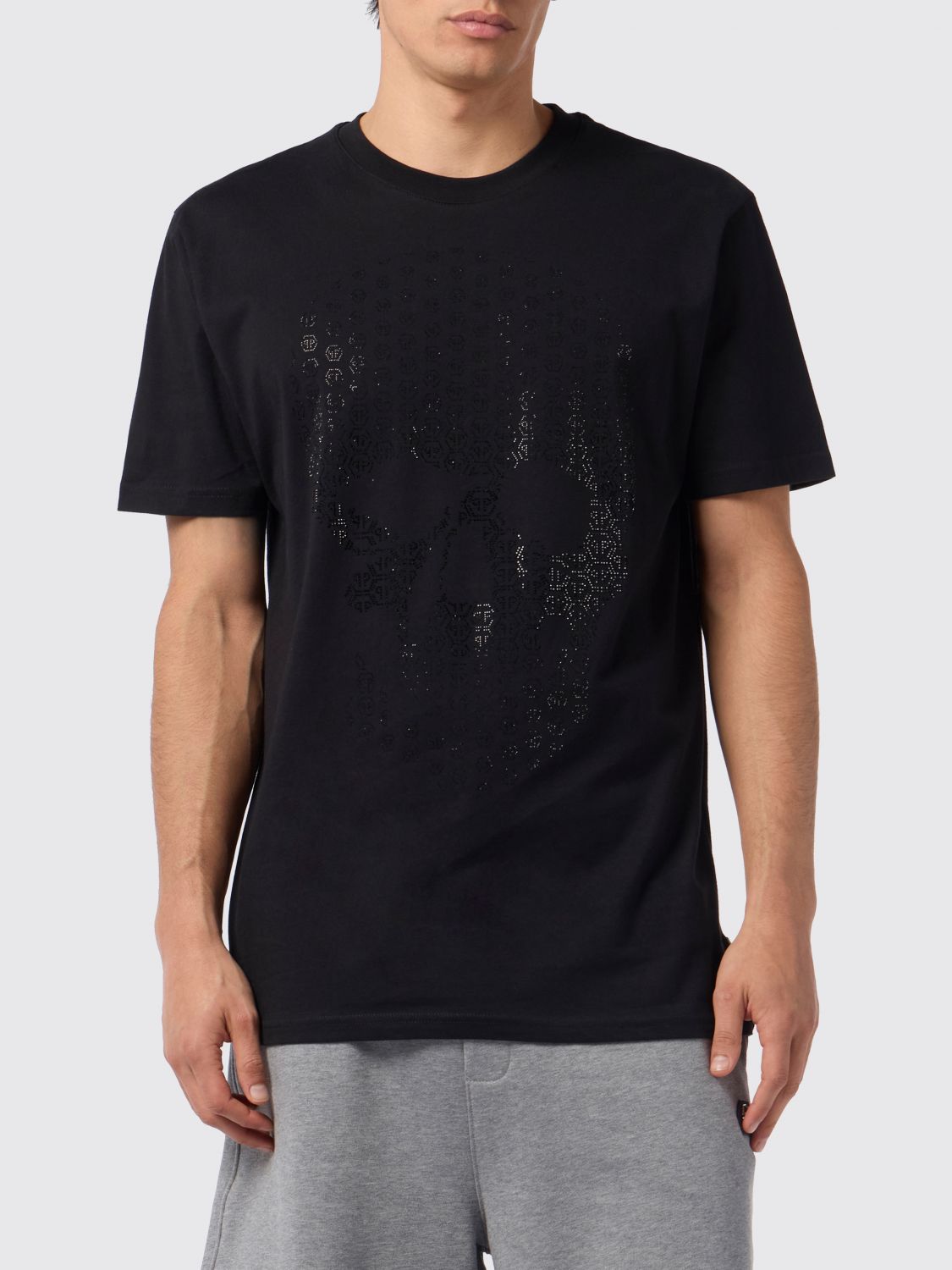PHILIPP PLEIN Skull T-Shirt mit Strasssteinen