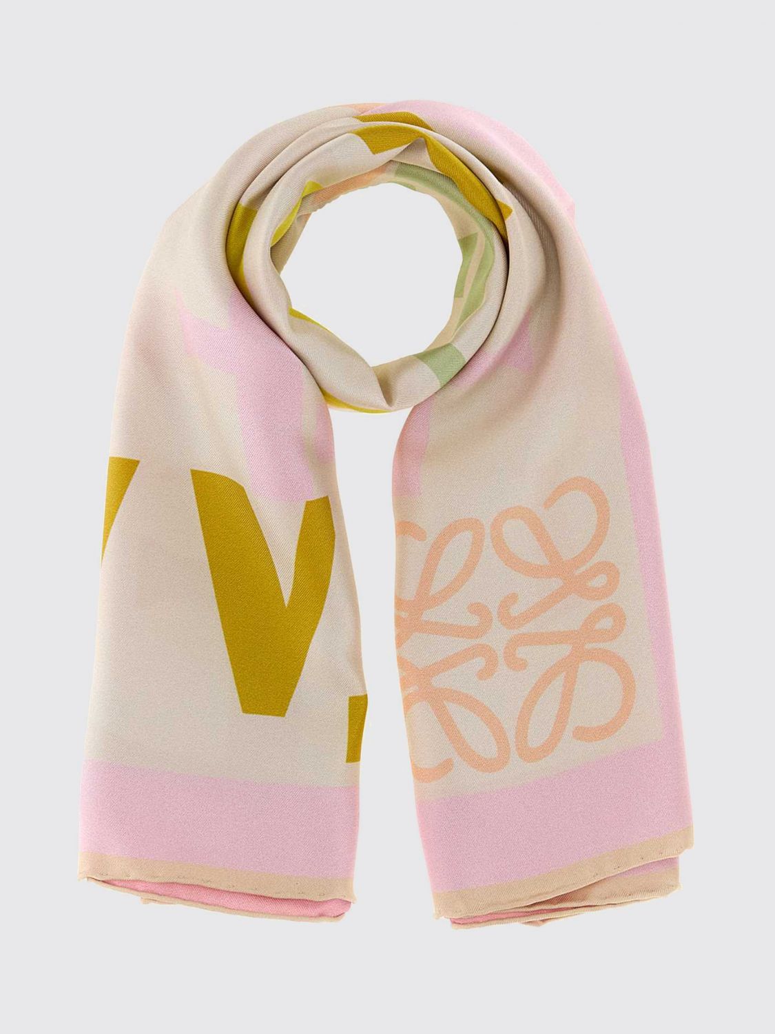 LOEWE LOEWE Neck Scarf Woman color Pink　ロエベ ネックスカーフ ウーマンカラー ピンク
