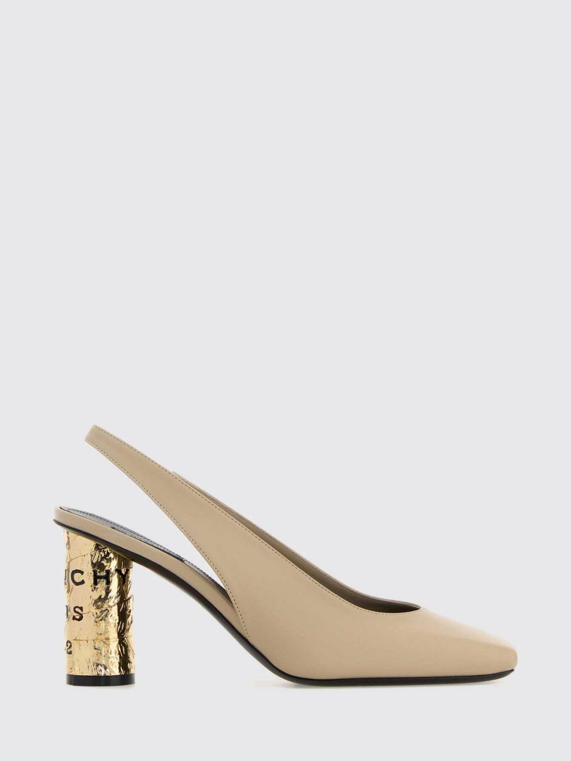 Givenchy Leather Slingback Pumps Block Heel Square In Multi