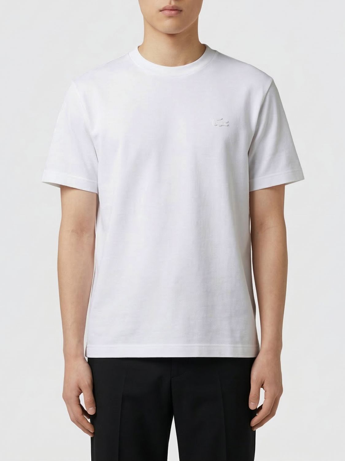 LACOSTE Rundhals-T-Shirt aus Baumwolle