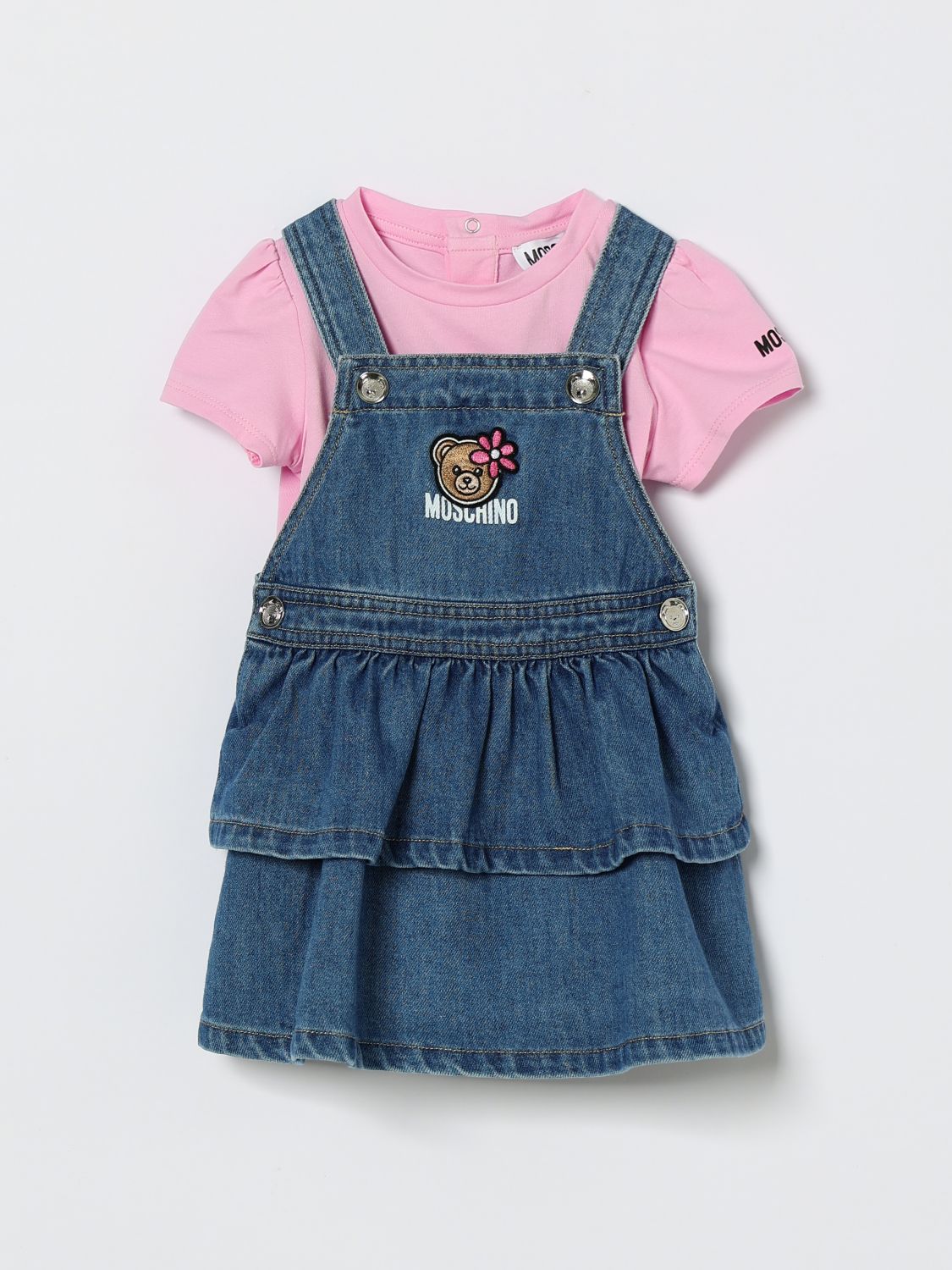 MOSCHINO Teddy-Set aus Baumwolle und Denim
