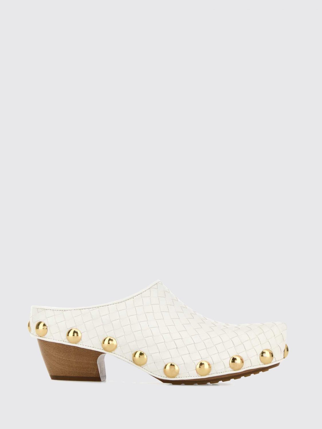 BOTTEGA VENETA Mules Gondola in pelle intrecciata con borchie