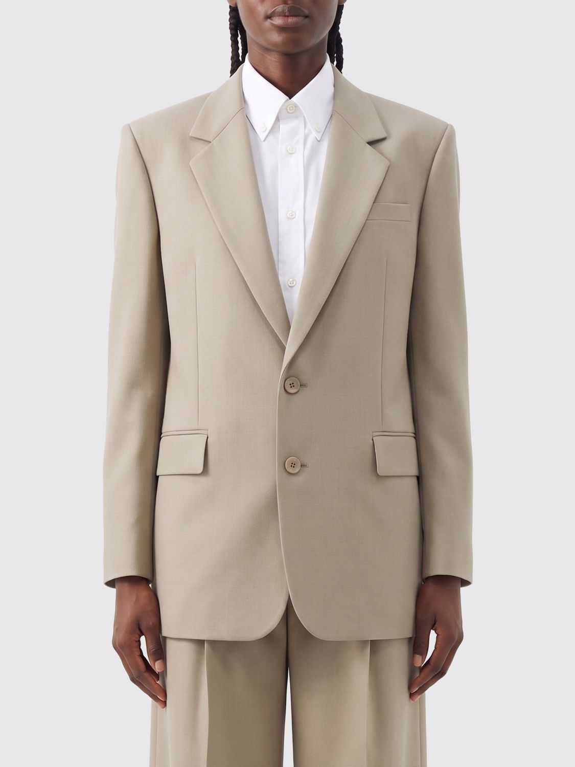 SAINT LAURENT Blazer a monopetto in misto lana