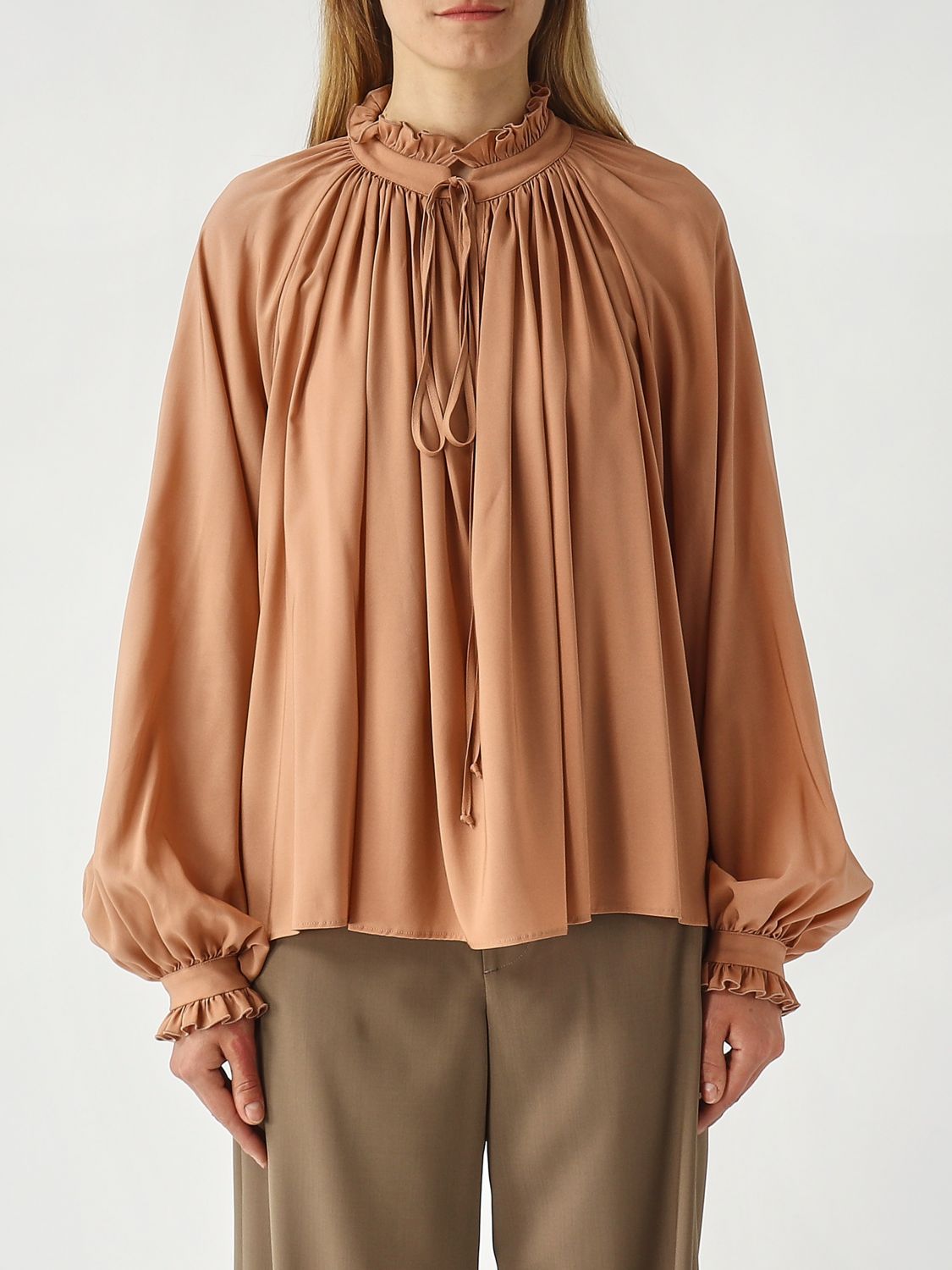 PT TORINO Bluse aus Stretch-Viskose