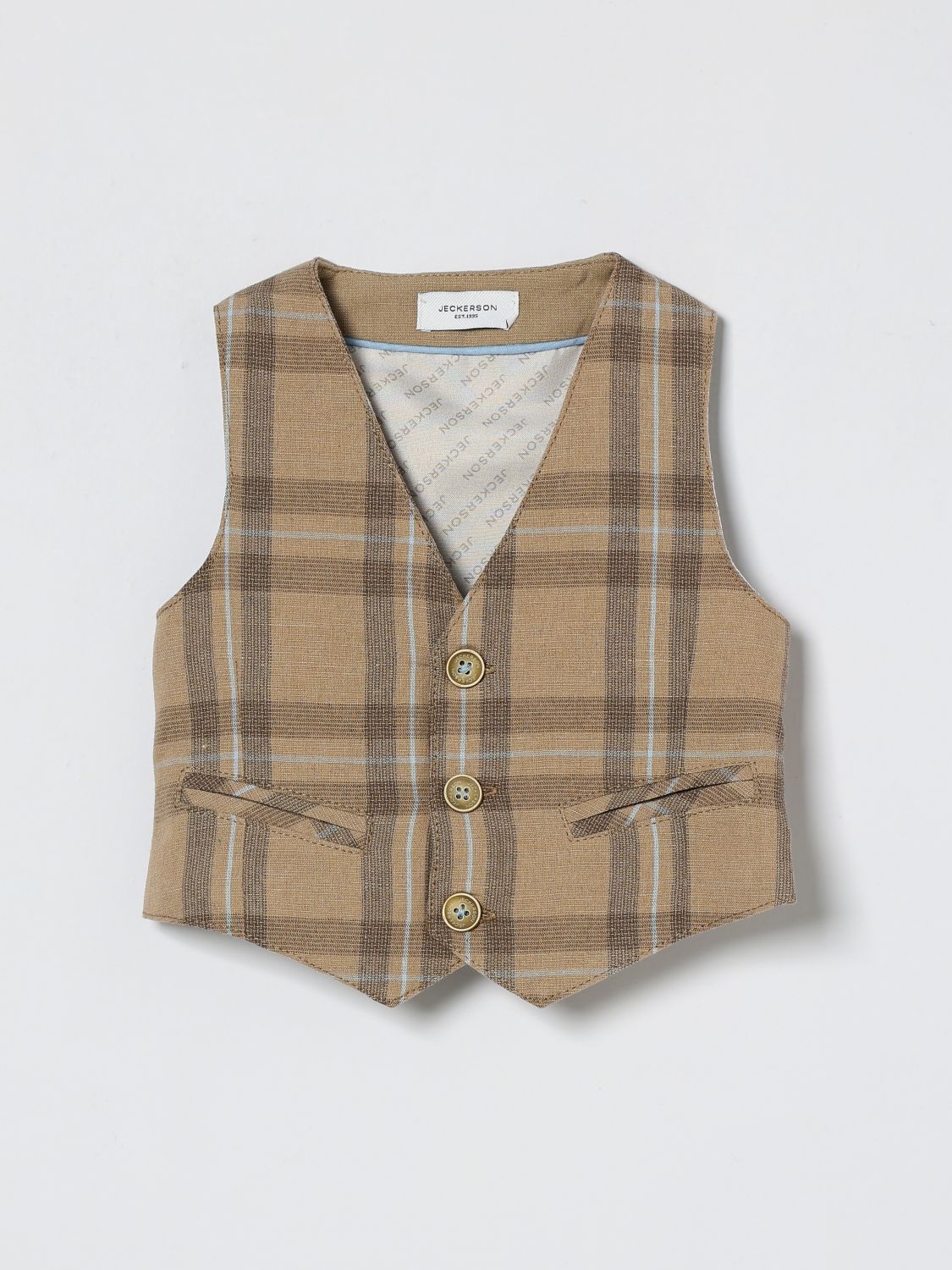 JECKERSON Einreihige Tartan-Weste