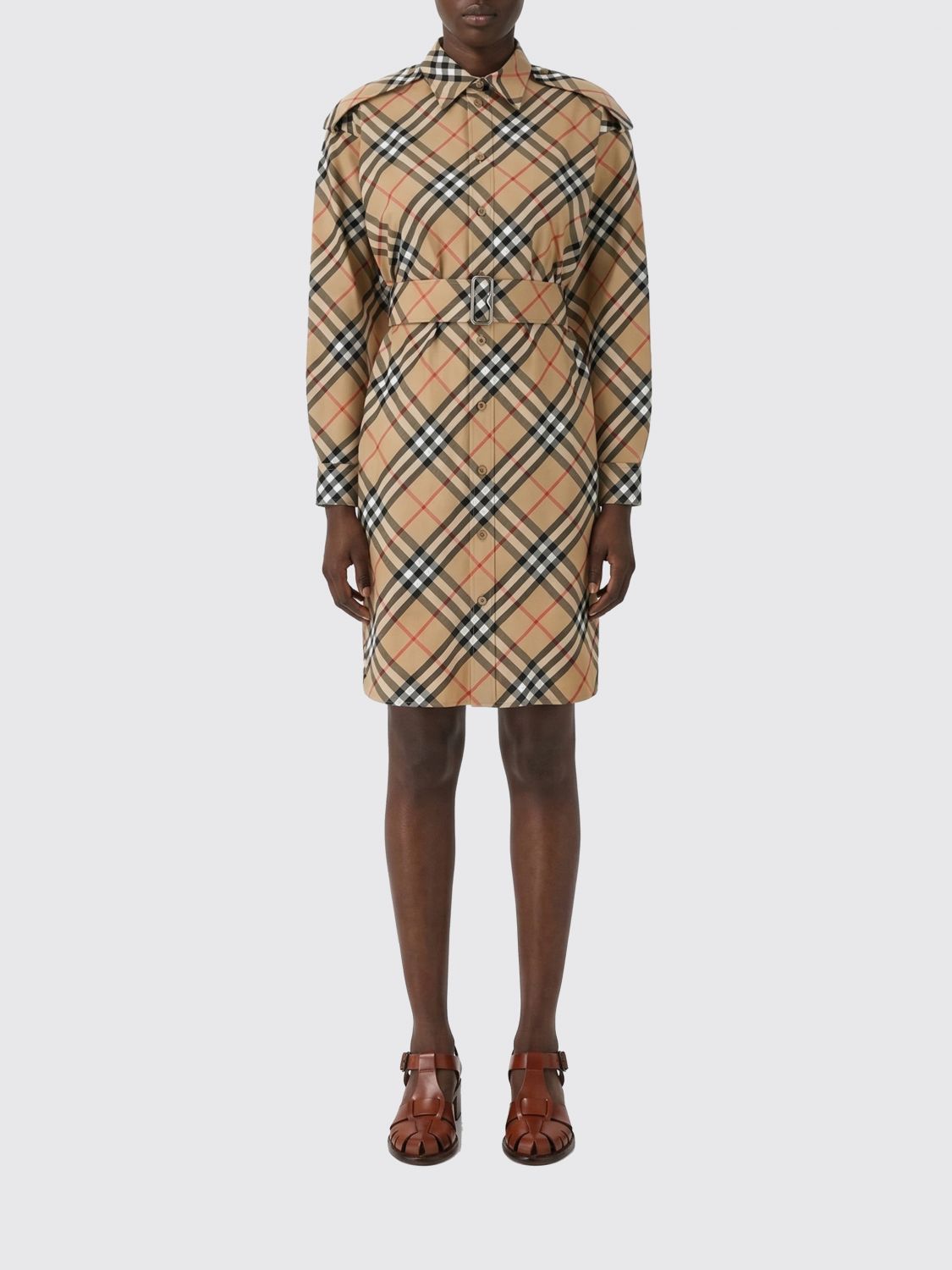 Burberry BURBERRY Check Cotton Shirtdress　BURBERRY チェックコットンシャツドレス