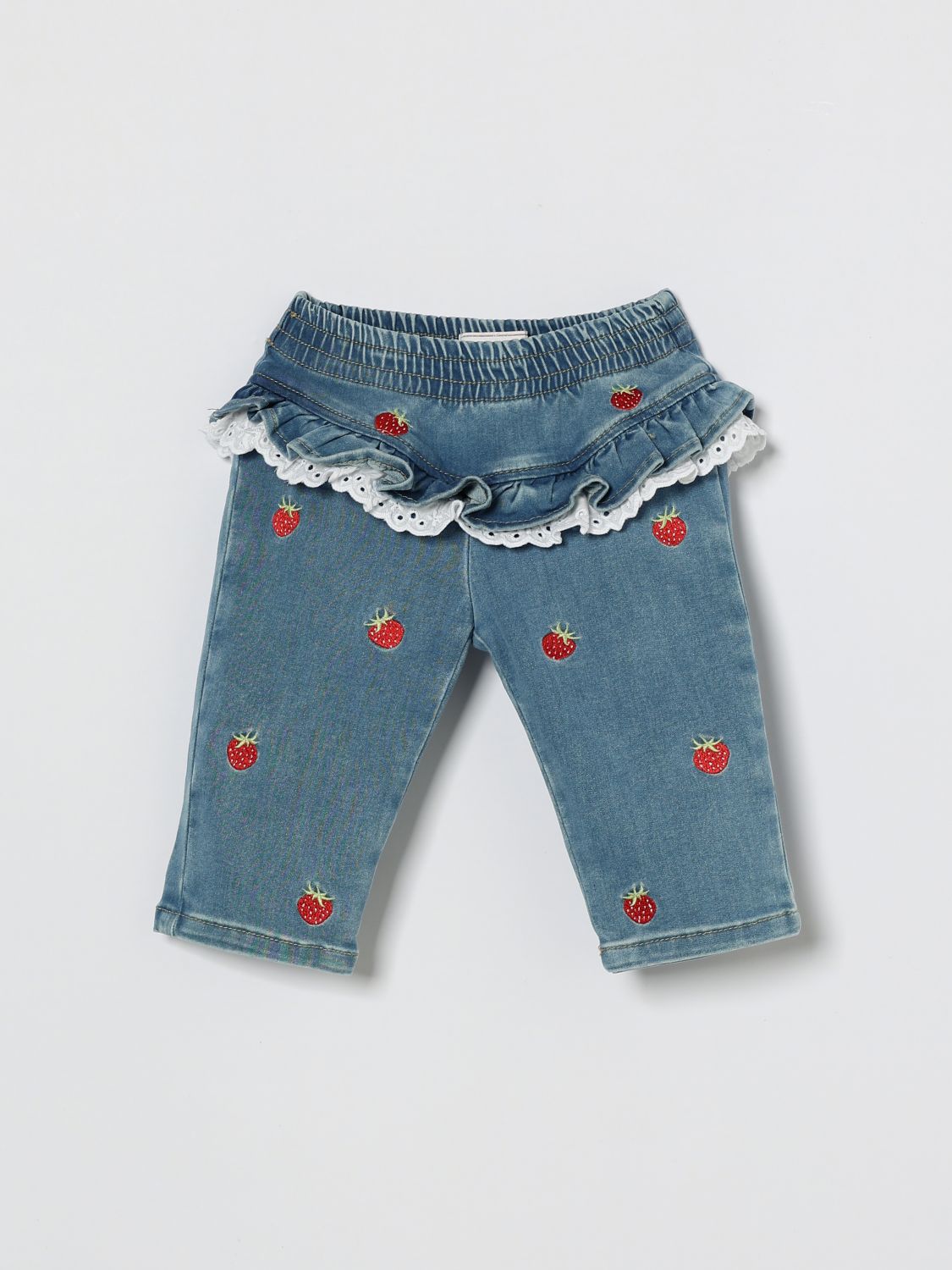 MONNALISA Jeans aus Denim mit Stickereien
