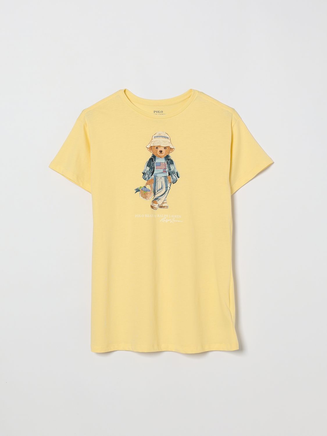 POLO RALPH LAUREN Baumwoll-T-Shirt-Kleid mit Logo