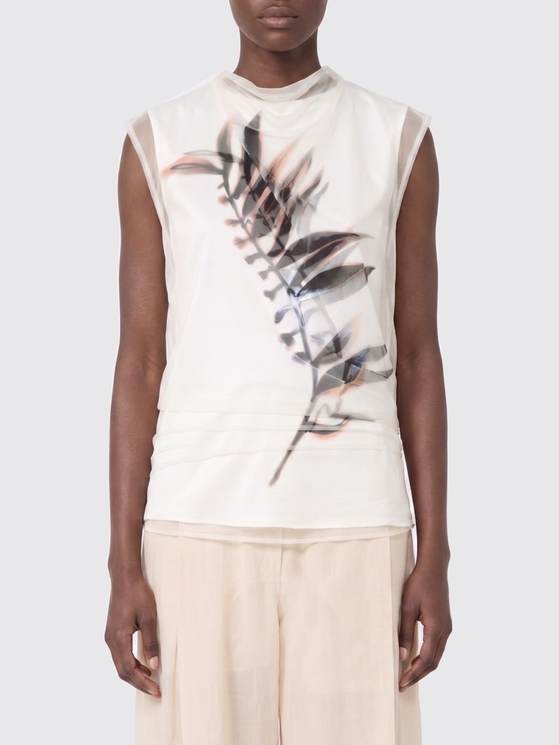 Sportmax Printed Tulle Top · S