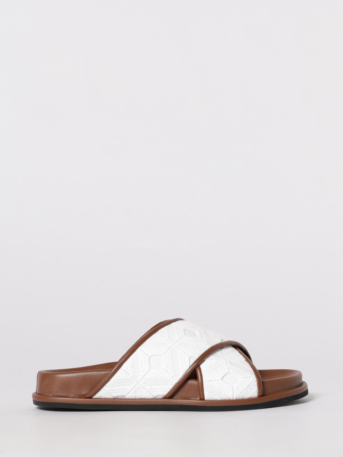 Max Mara MAX MARA Heeled Sandal Woman color White　MAX MARA ヒール サンダル ウィメンズ カラー ホワイト