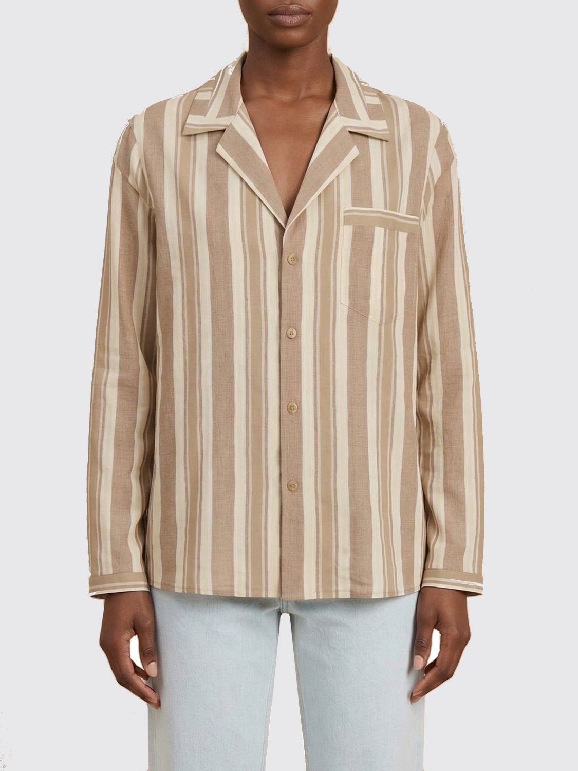 SAINT LAURENT Camicia in cotone a righe