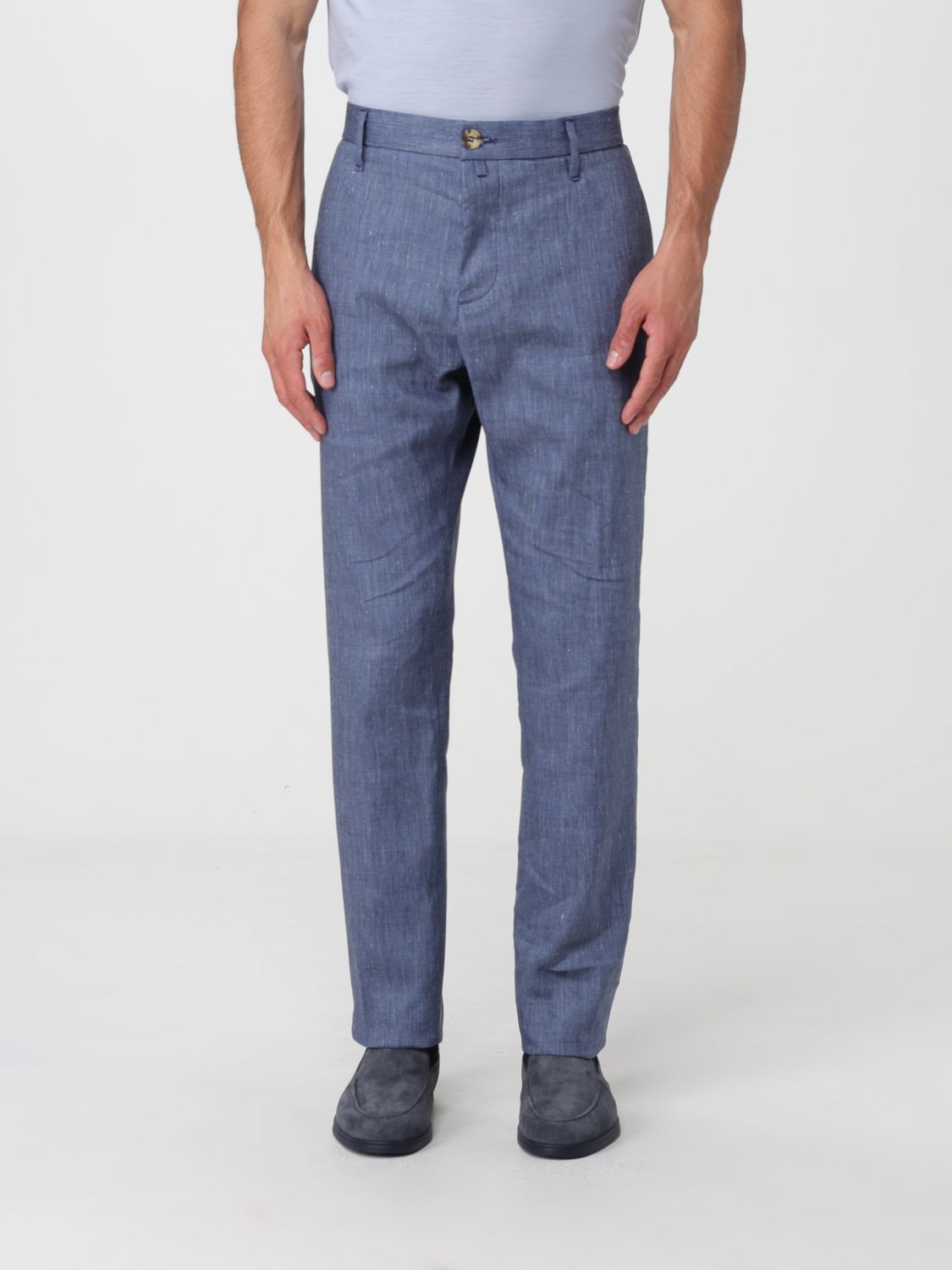 JACOB COHEN Pantaloni slim fit in misto lino