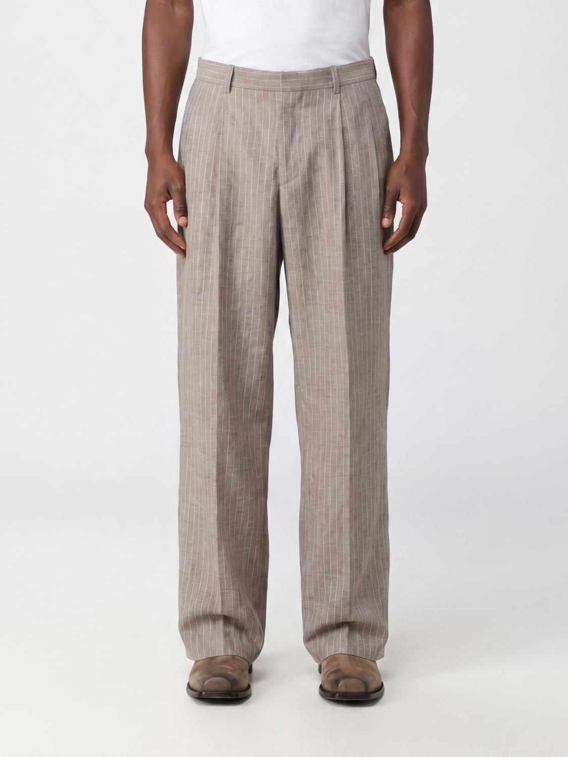 SUNFLOWER Pantaloni sartoriali ampi in lana a righe