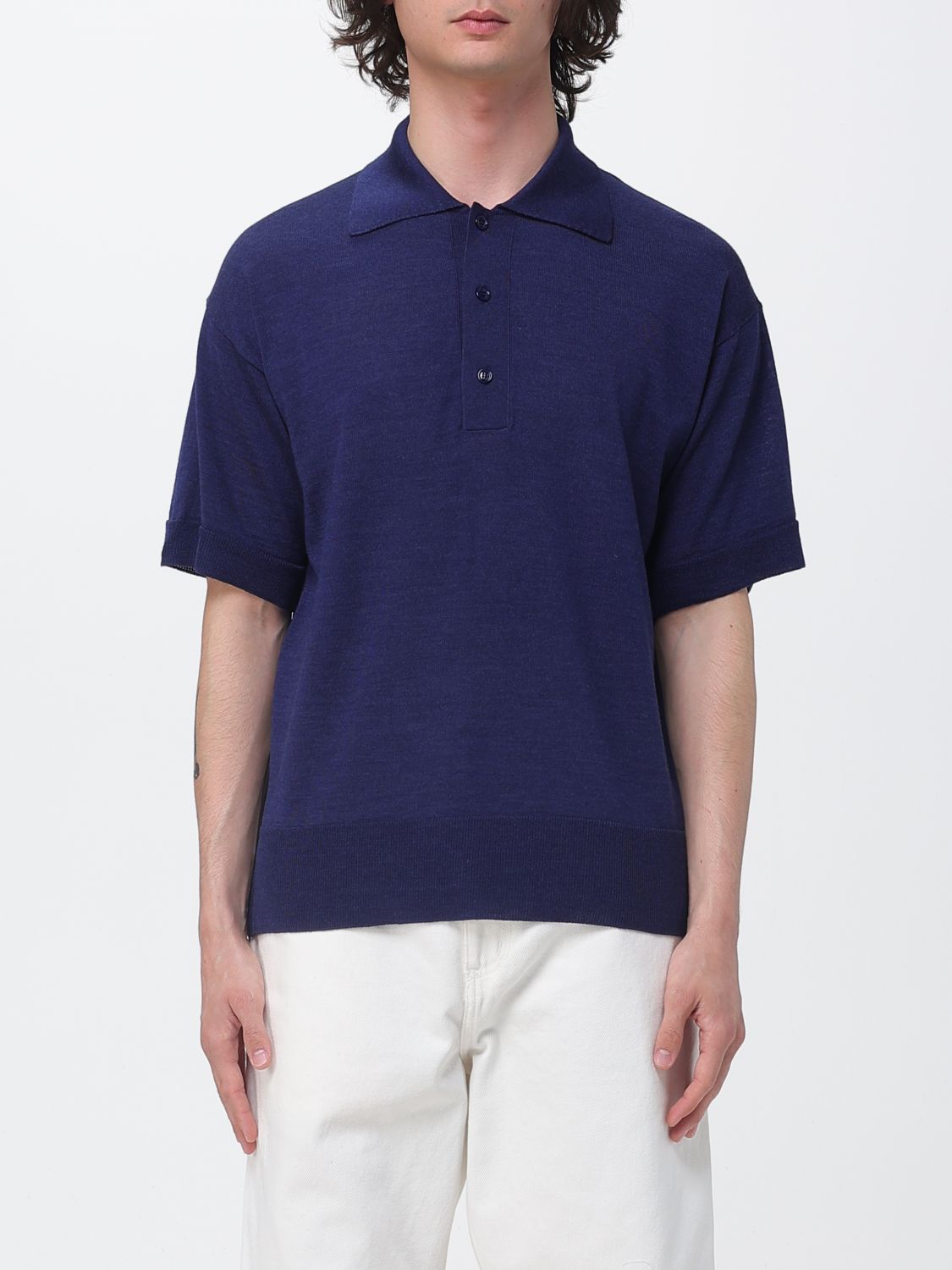 AMI Paris AMI PARIS Wool and Silk Polo Shirt　AMI PARIS ウール＆シルク ポロシャツ