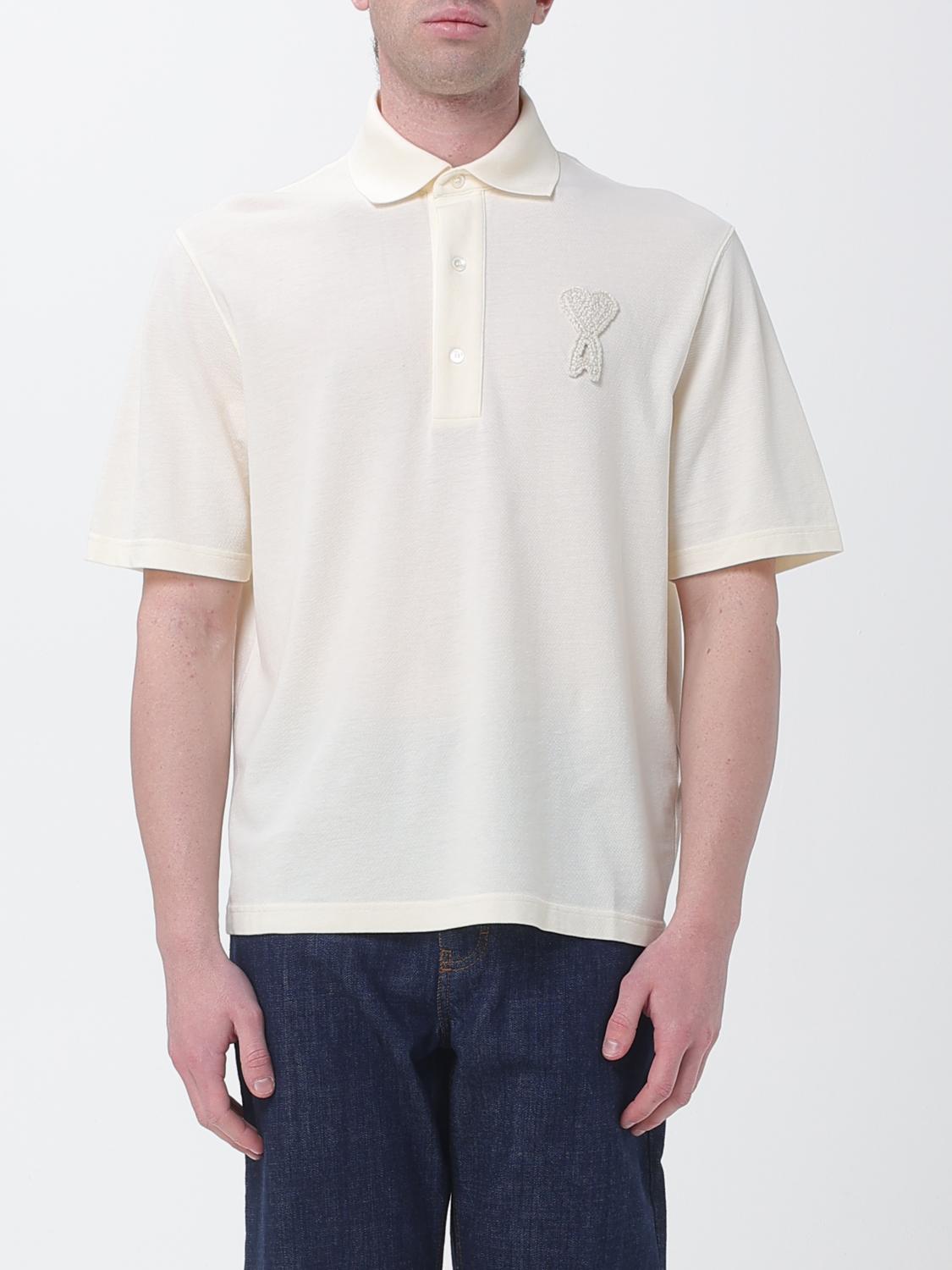 AMI PARIS Polo Shirt Men color White
