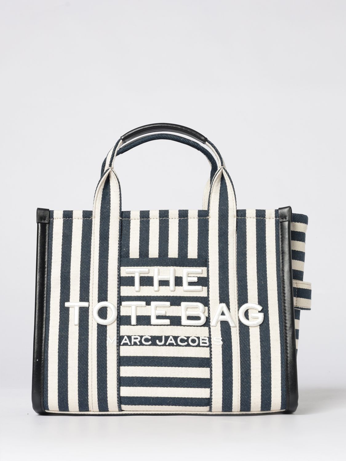 MARC JACOBS The Medium Tote Bag in Striped Cotton MARC JACOBS The Medium Tote Bag in Striped Cotton