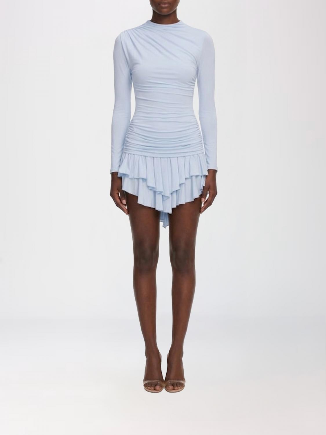 Self-portrait Stretch Viscose Dress In Blue