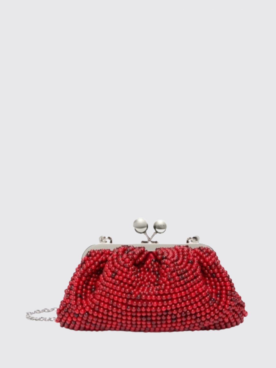 Weekend Max Mara Beaded Clutch In Red