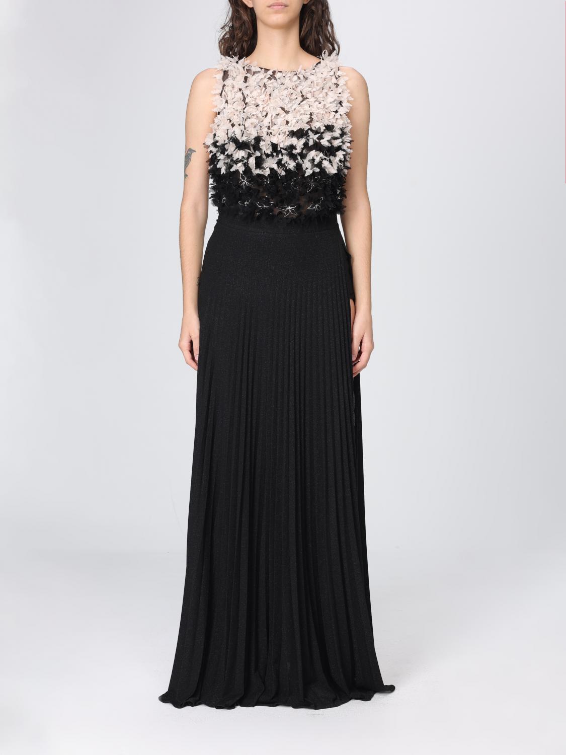 Elisabetta Franchi Lurex Jersey Dress with Applications