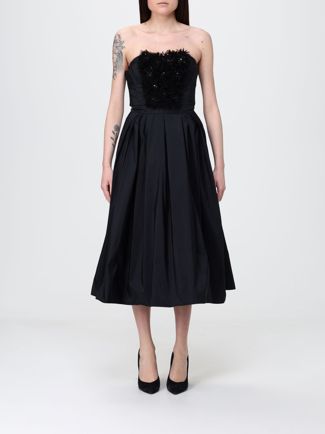 Elisabetta Franchi Taffeta Midi Dress