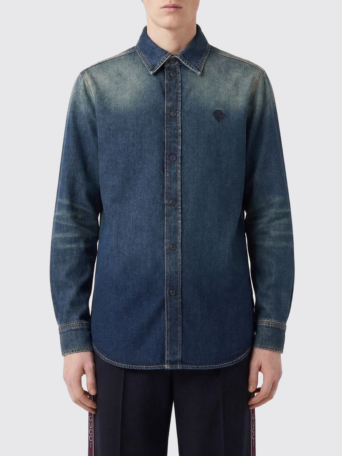 GUCCI Camicia in denim di cotone