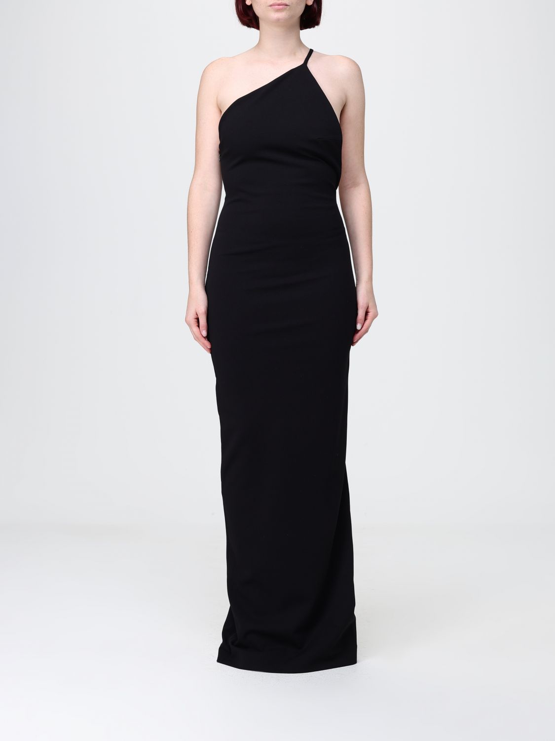 SOLACE LONDON Long Crêpe Dress