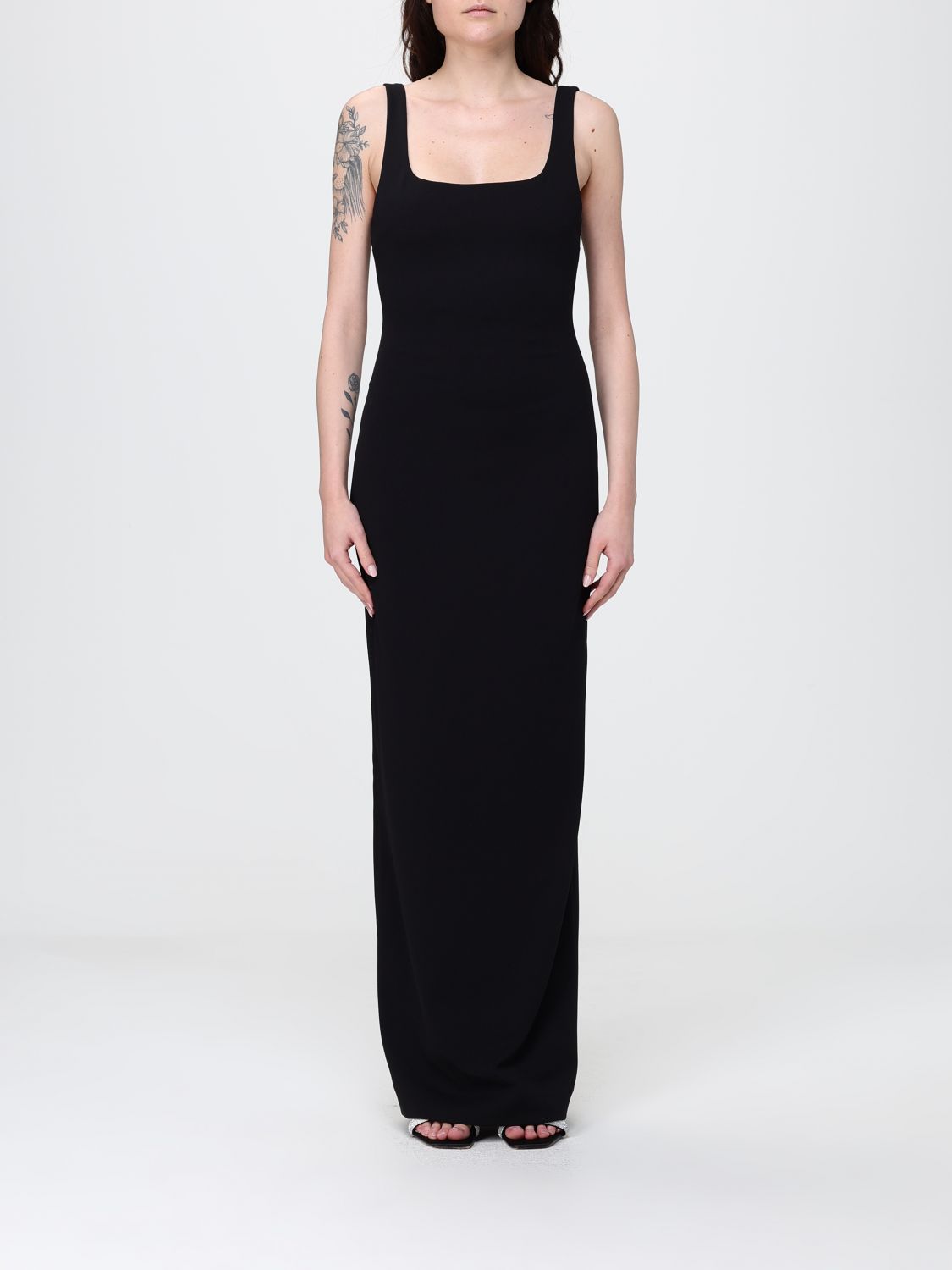 Solace London Long Crêpe Dress