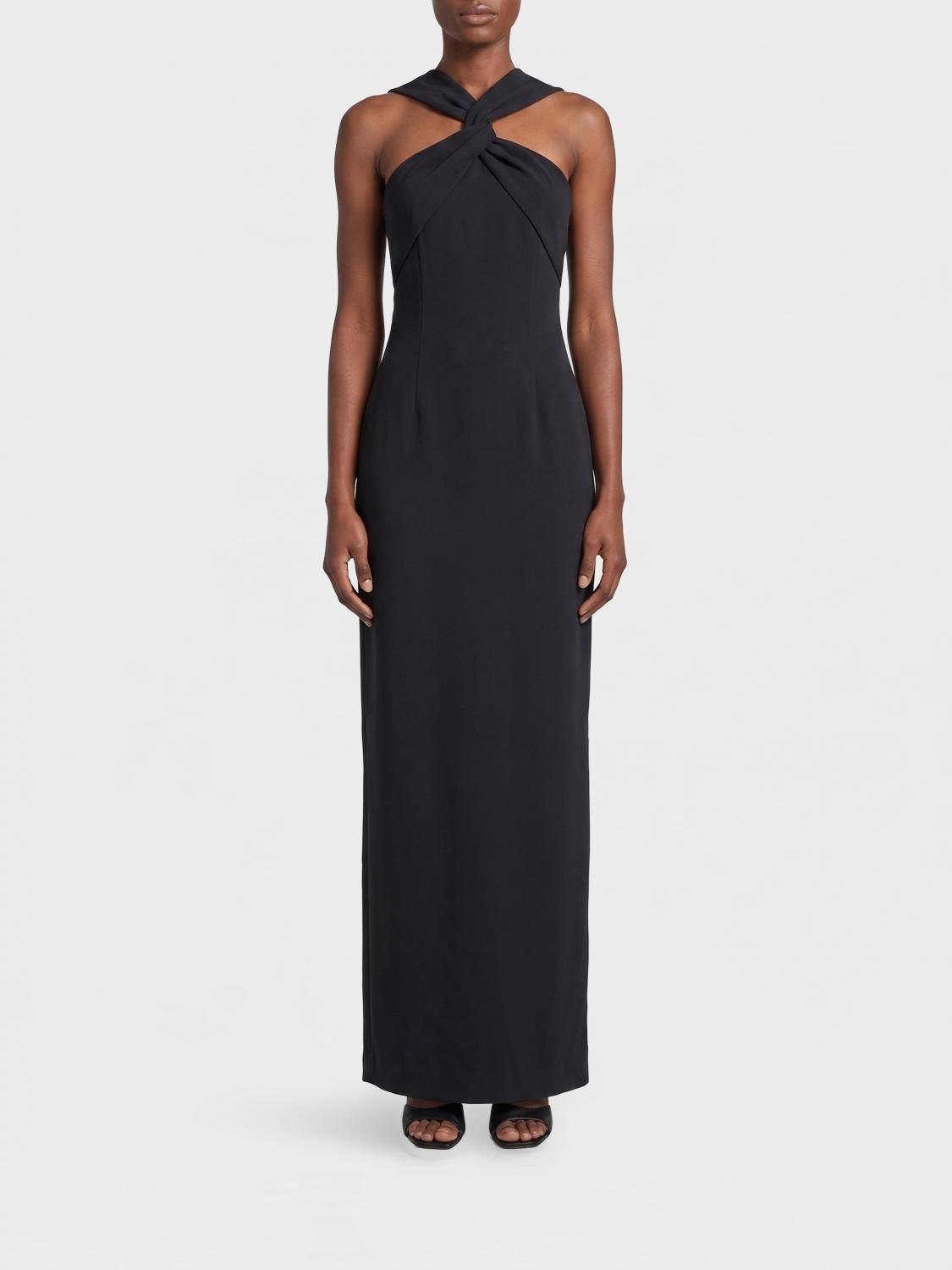 SOLACE LONDON Langes Crêpe-Kleid