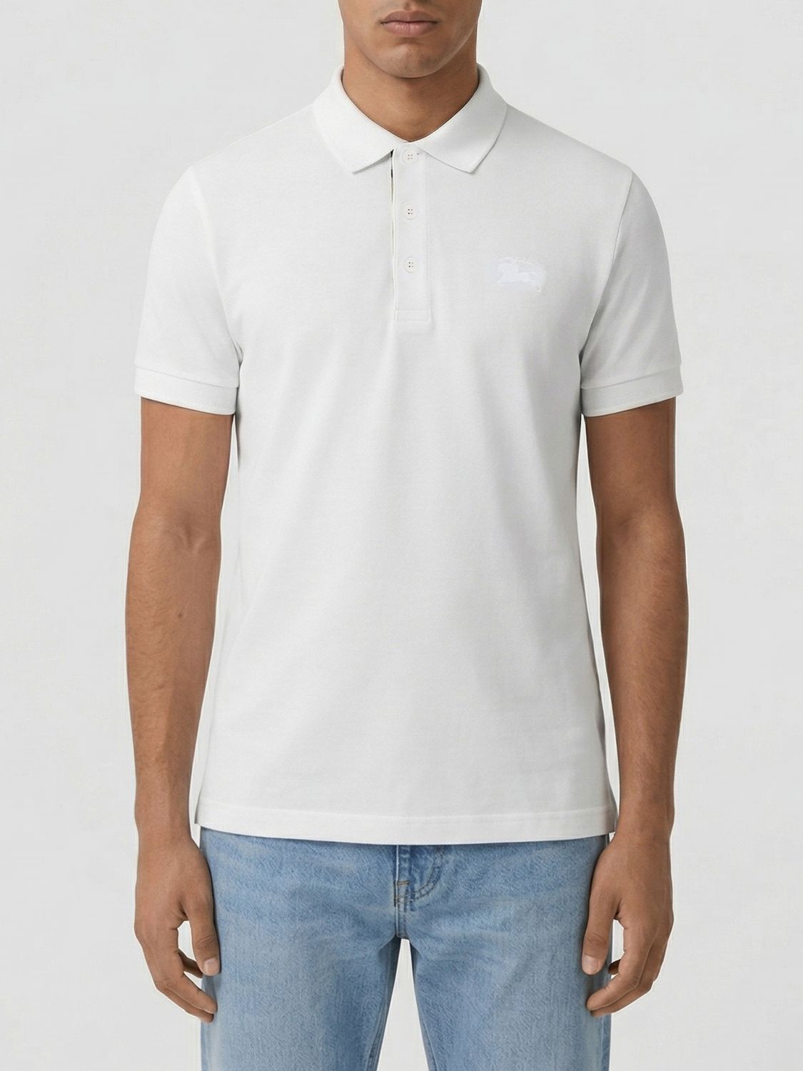 BURBERRY Baumwoll-Poloshirt mit EKD-Logo