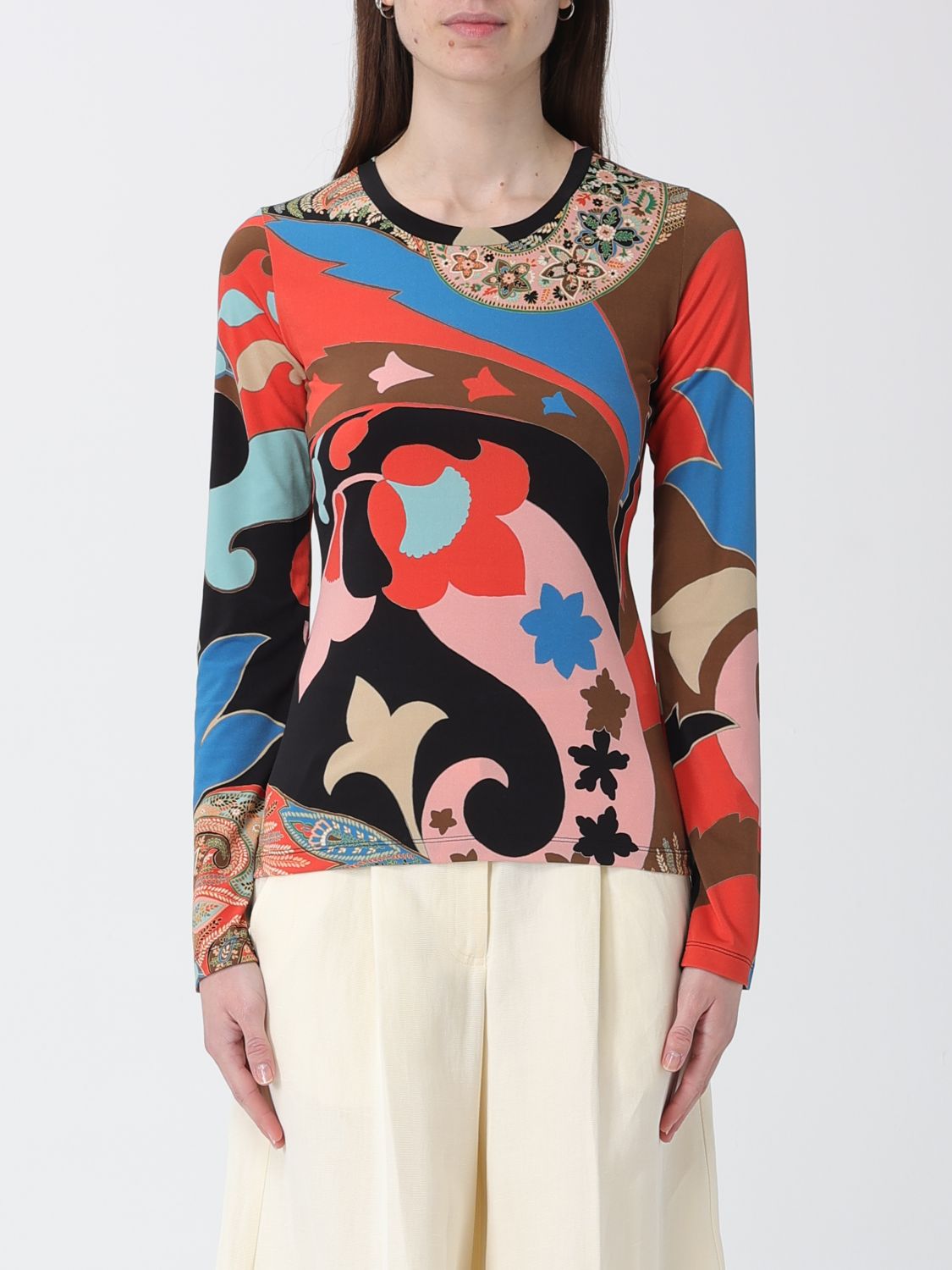 ETRO Printed Polyester T-shirt　ETRO プリント ポリエステル T シャツ ETRO