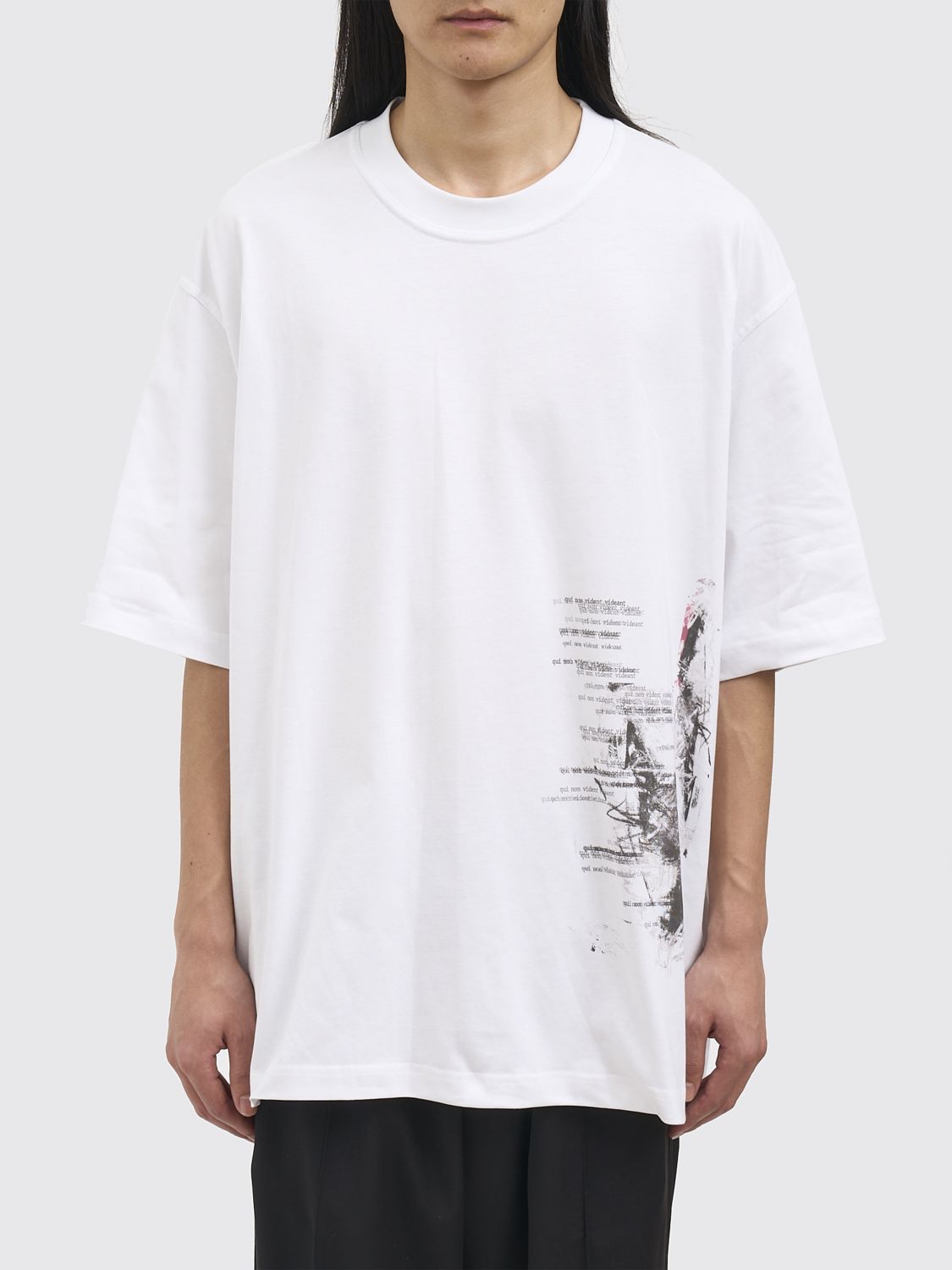 Isabel Benenato Printed Cotton Crew Neck T-shirt
