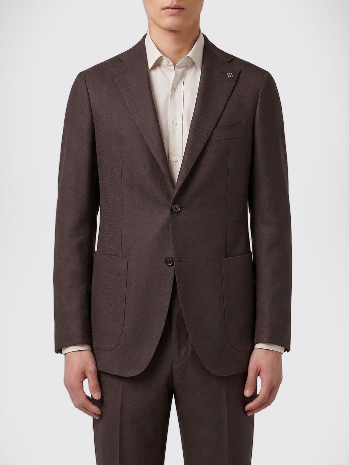 TAGLIATORE Einreihiger Blazer aus Seide und Wolle