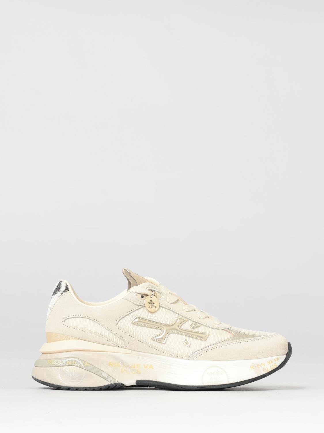 Premiata Moerund Laminated Leather and Mesh Sneakers