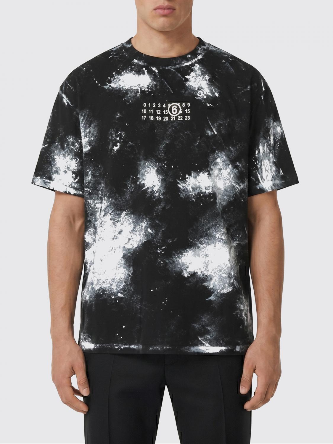 MM6 MAISON MARGIELA Abstract Pattern Cotton T-shirt with Logo　MM6 MAISON MARGIELA ロゴ入りアブストラクト柄コットンTシャツ MM6