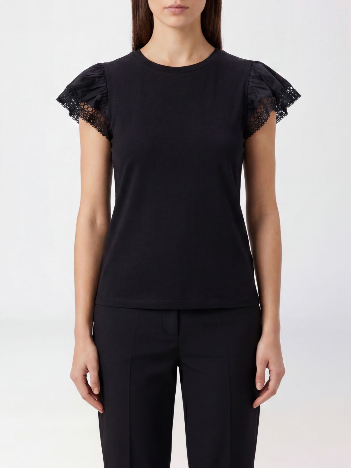 Twinset T-shirts in cotone con ricami
