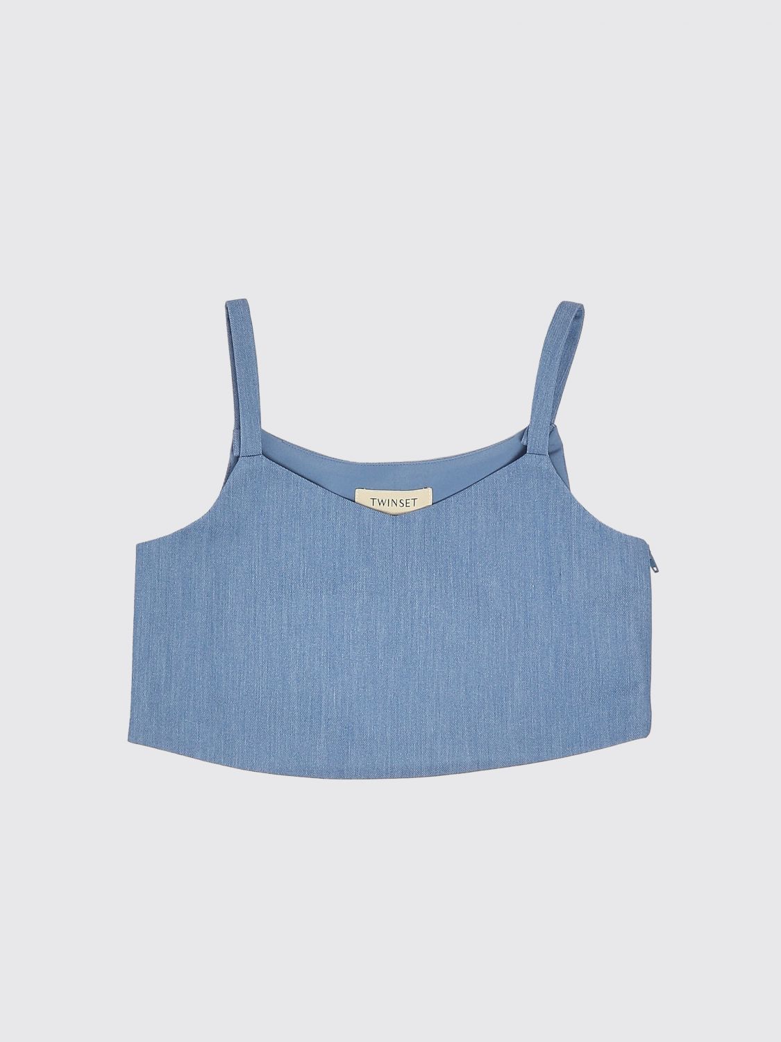 Twinset Top crop in misto viscosa