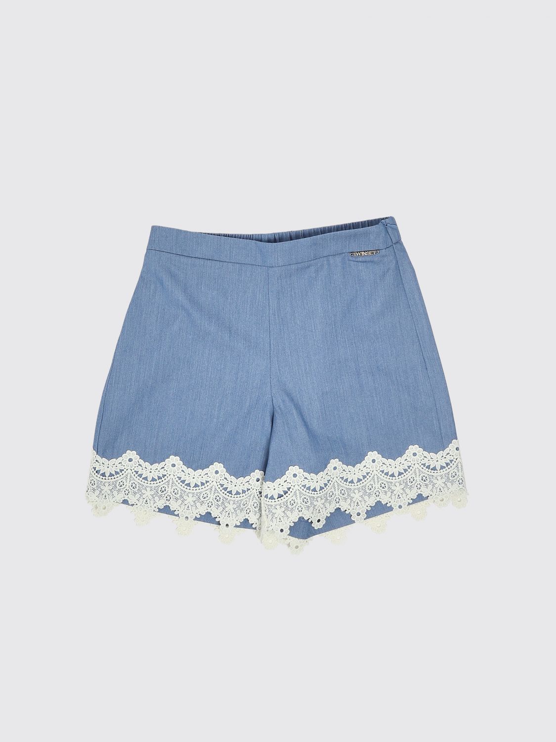 Twinset Pantaloncini in misto viscosa con inserti in pizzo