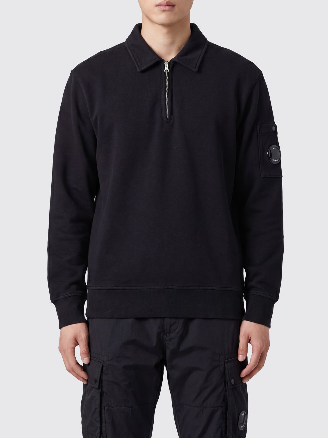 C. P. COMPANY Polo Shirt Men color Black