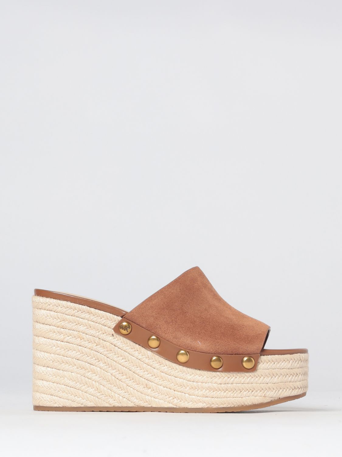 Michael Kors Mules con zeppa Mayes in camoscio
