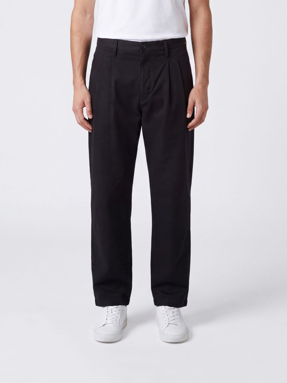 C. P. COMPANY Pantaloni a gamba larga in misto cotone