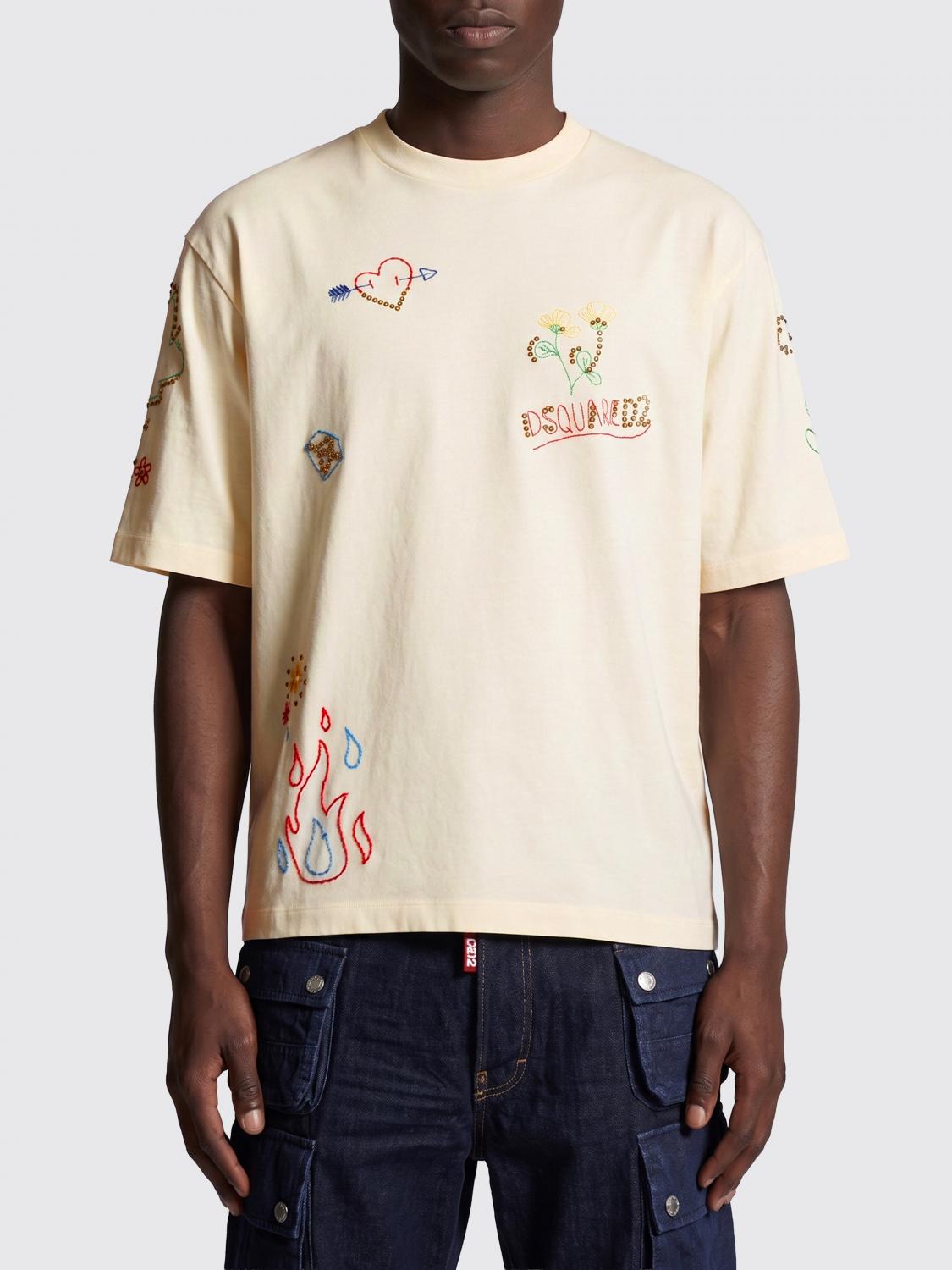DSQUARED2 T-Shirt Uomo colore Crema