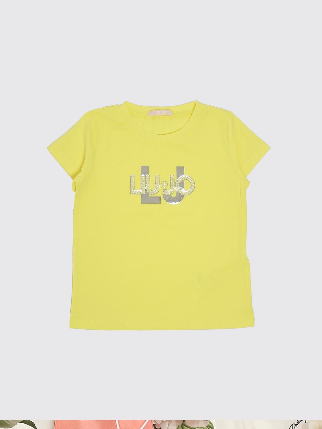 LIU JO Baumwoll-T-Shirt mit Strass-Logo