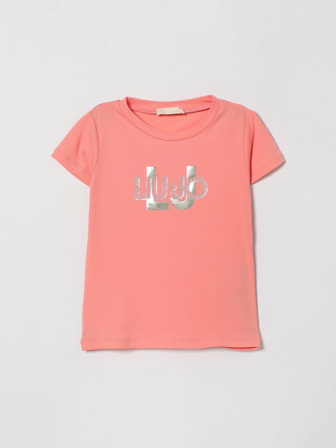 LIU JO Baumwoll-T-Shirt mit Strass-Logo