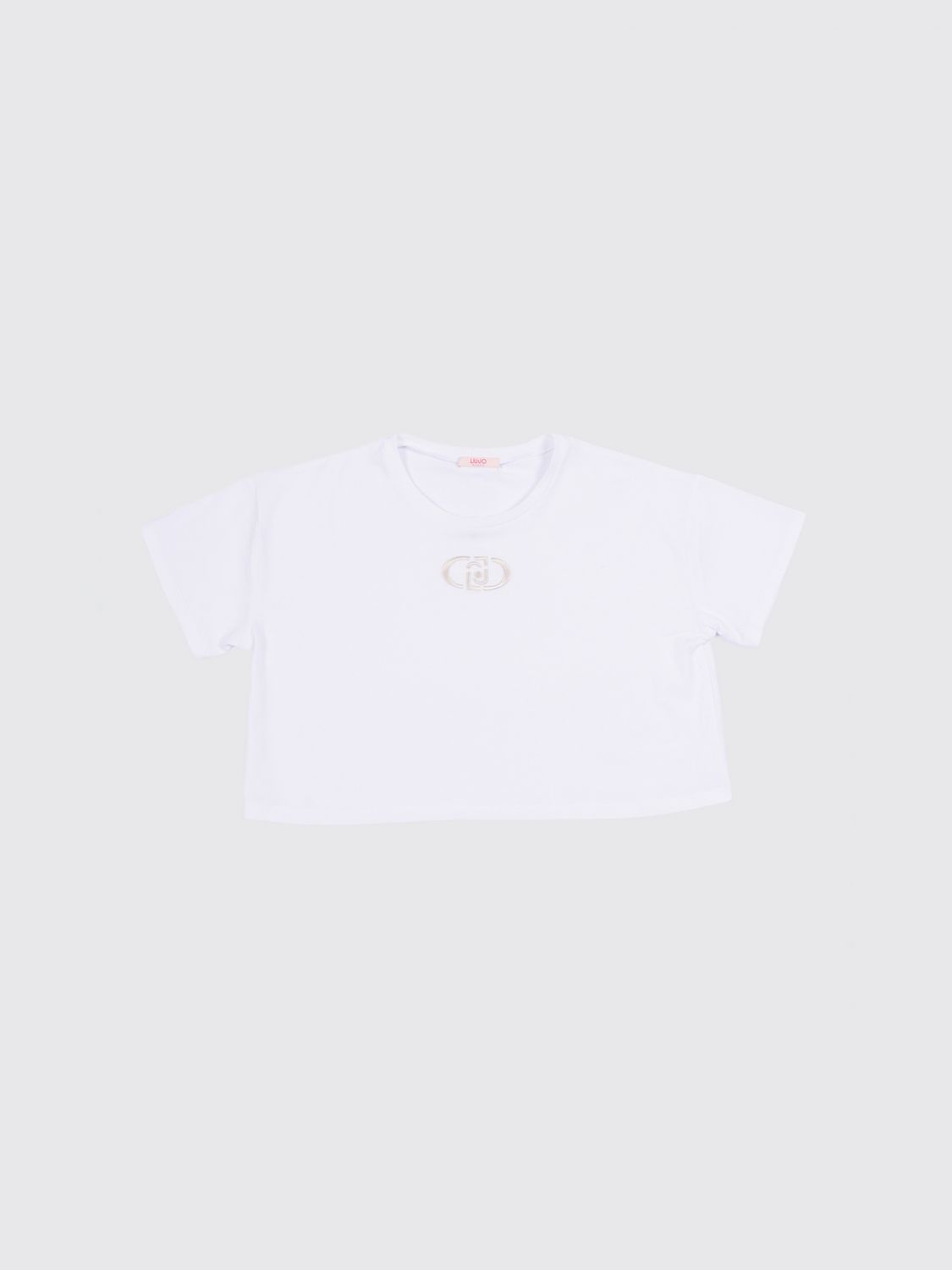 LIU JO T-shirt crop con logo