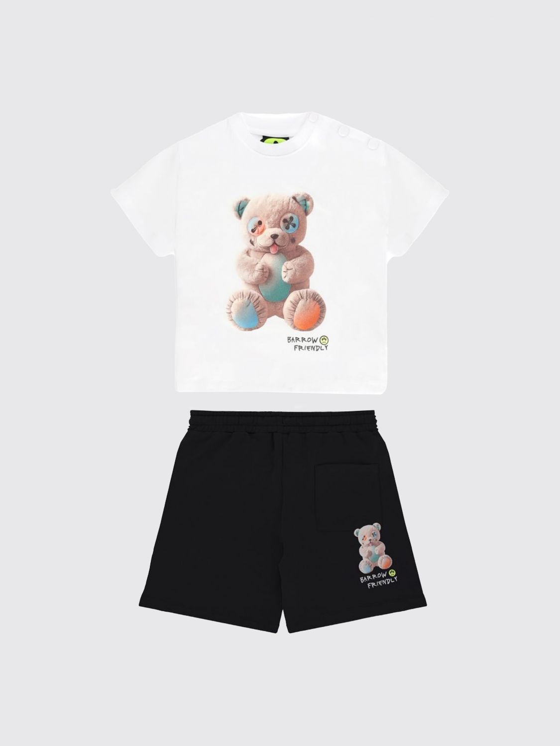 BARROW KIDS Coordinato in cotone con logo