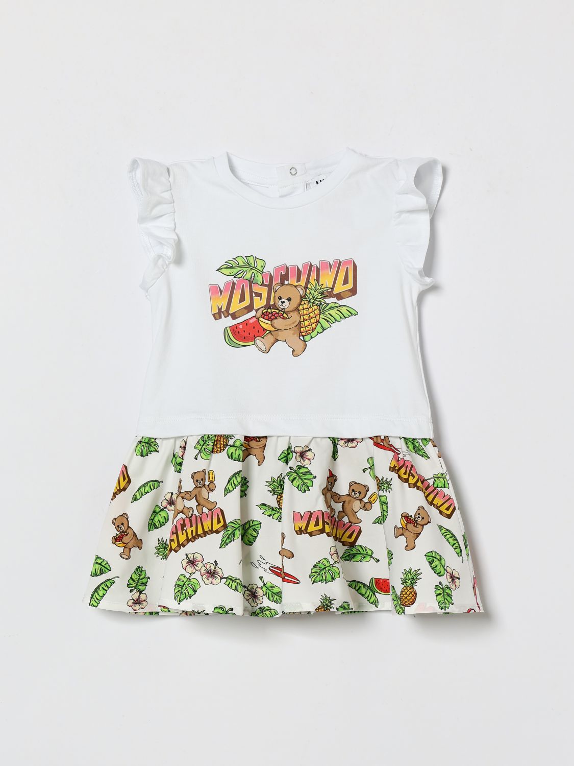 MOSCHINO Bedrucktes Baumwoll-Minikleid