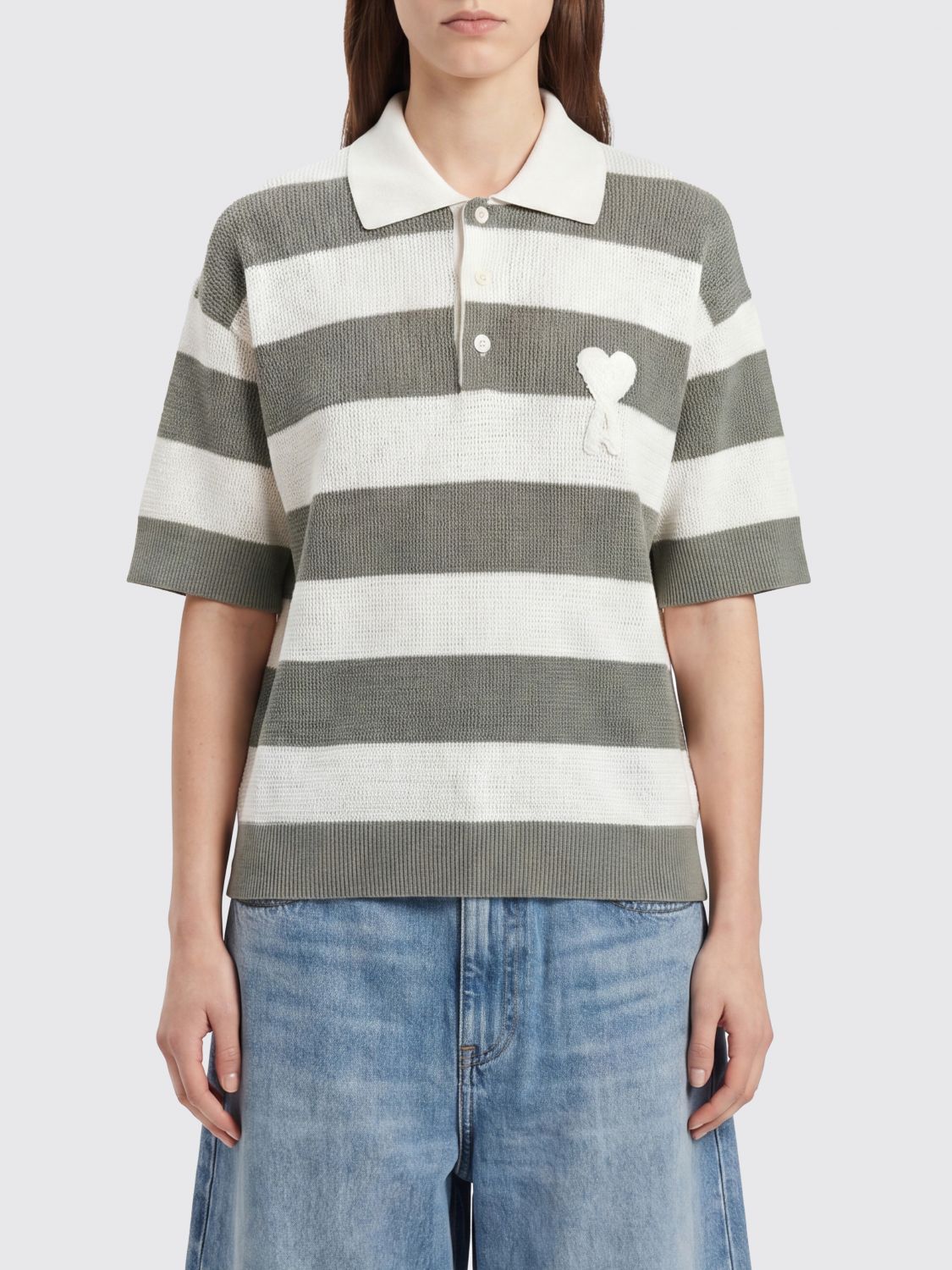 AMI PARIS Polo Shirt Woman color Multicolor
