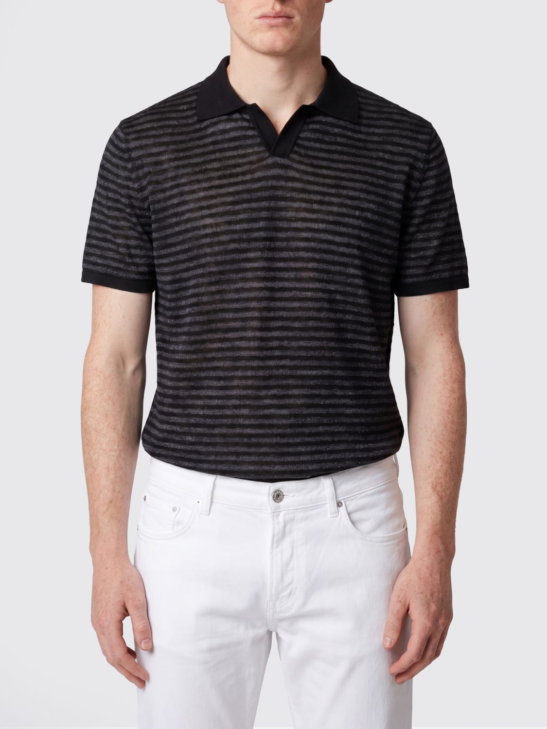ROBERTO COLLINA Polo Shirt Men color Black