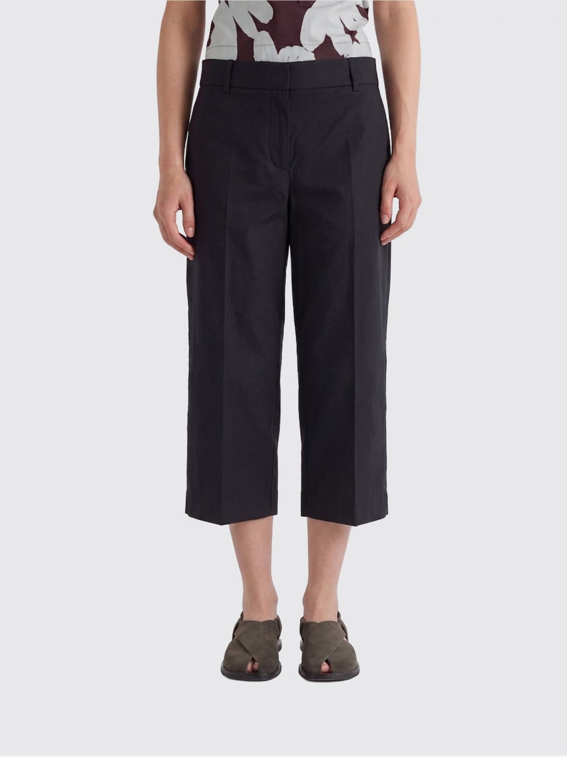 Meimeij Cotton Cropped Trousers