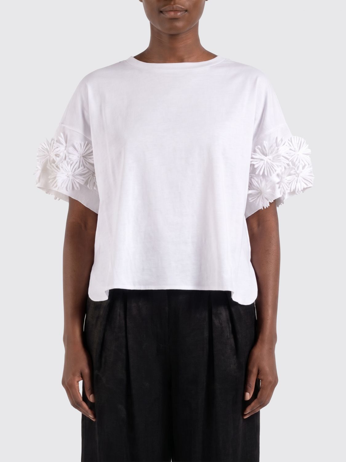 Meimeij Cotton T-Shirts with Flowers
